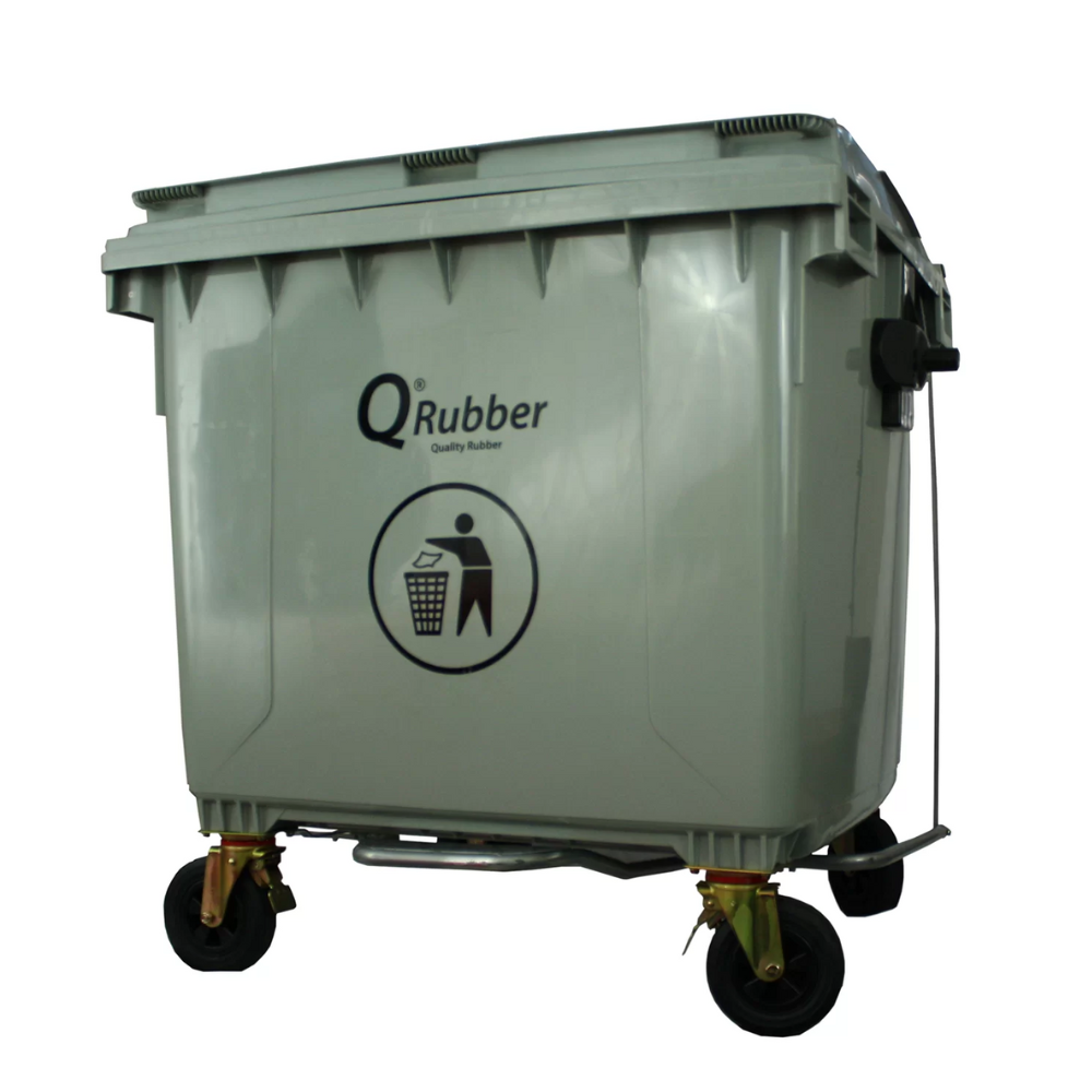 Contenedor basura Qrubber 1100 L gris