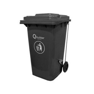 Contenedor basura Qrubber 240 L con pedal gris