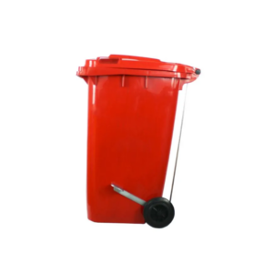 Contenedor basura Qrubber 240 L con pedal rojo