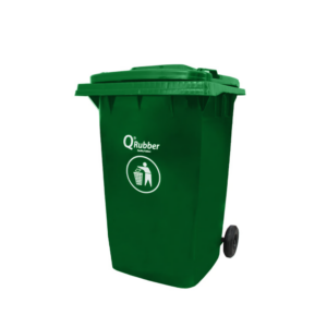 Contenedor basura Qrubber 360 L verde