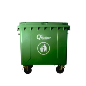 Contenedor basura Qrubber 660 L verde