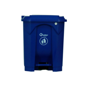 Contenedor basura Qrubber C 30 L con pedal azul