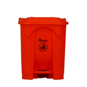 Contenedor basura Qrubber C 30 L con pedal rojo