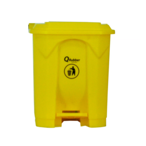 Contenedor basura Qrubber C 30 L con pedal amarillo
