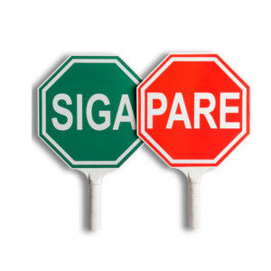 Paleta de señalización pare/siga pequeñas